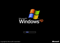 Windows XP起動中の画面
